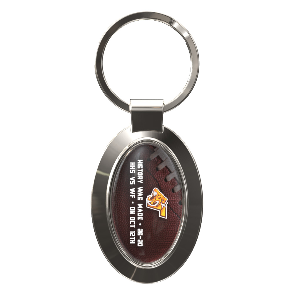 Vibraprint® Premium Bright Silver Oval Key Tag 5