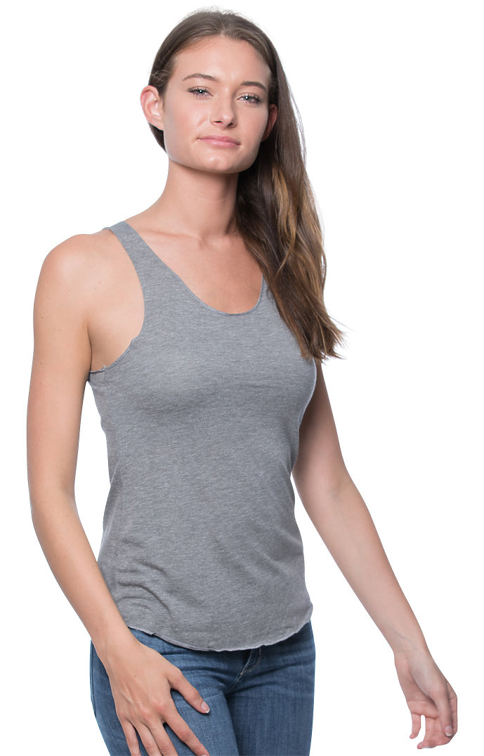 Women's Viscose Bamboo Organic Raw Edge Tank Top 3