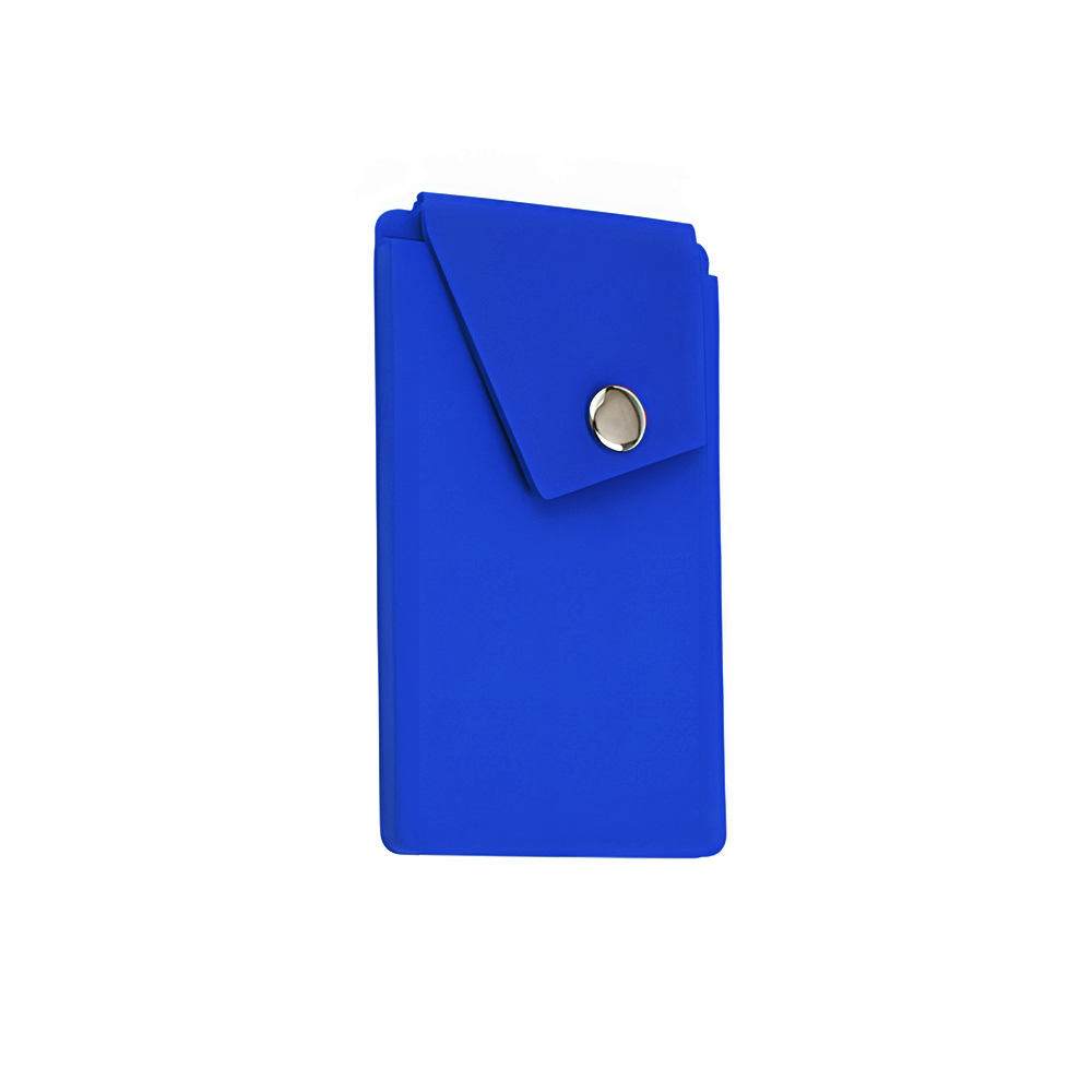 Silicone Cell Phone Sticky Wallet W/ Snap Pocket 4