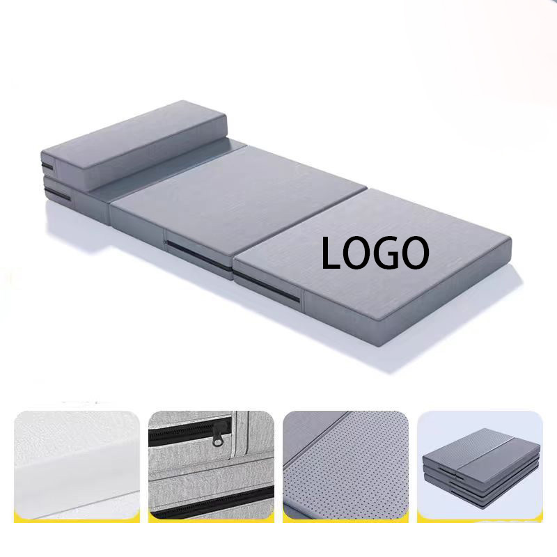 Gray Anti-Slip Foldable Nap Mat with Pearl Cotton Filling 2