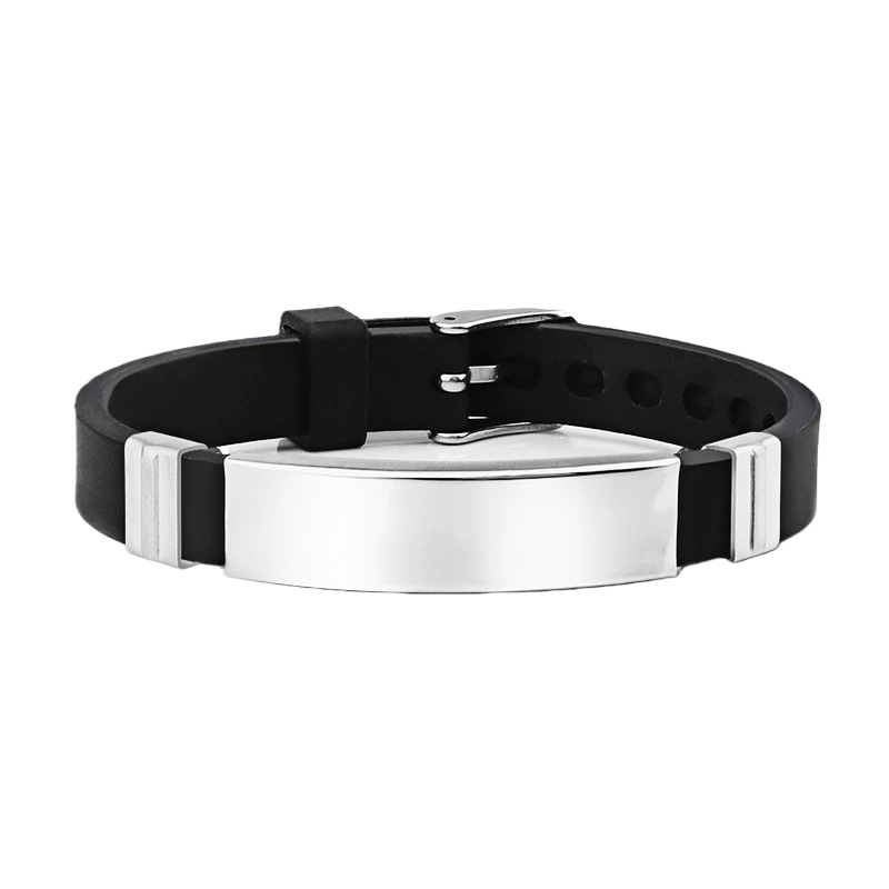 Adjustable Silicone Stainless Steel Bracelet 3