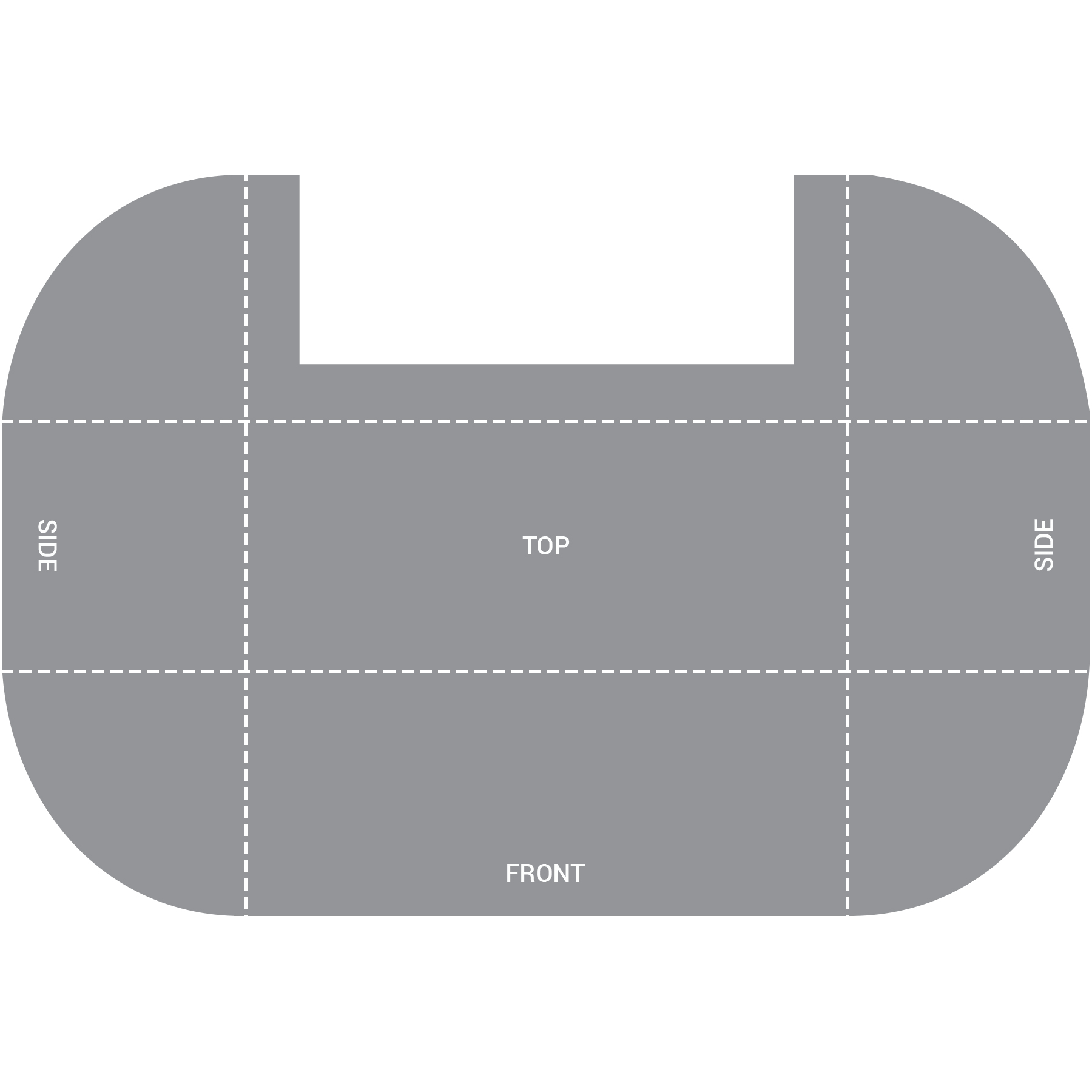 6' Customized Open Back Throw Style Table Cover 8