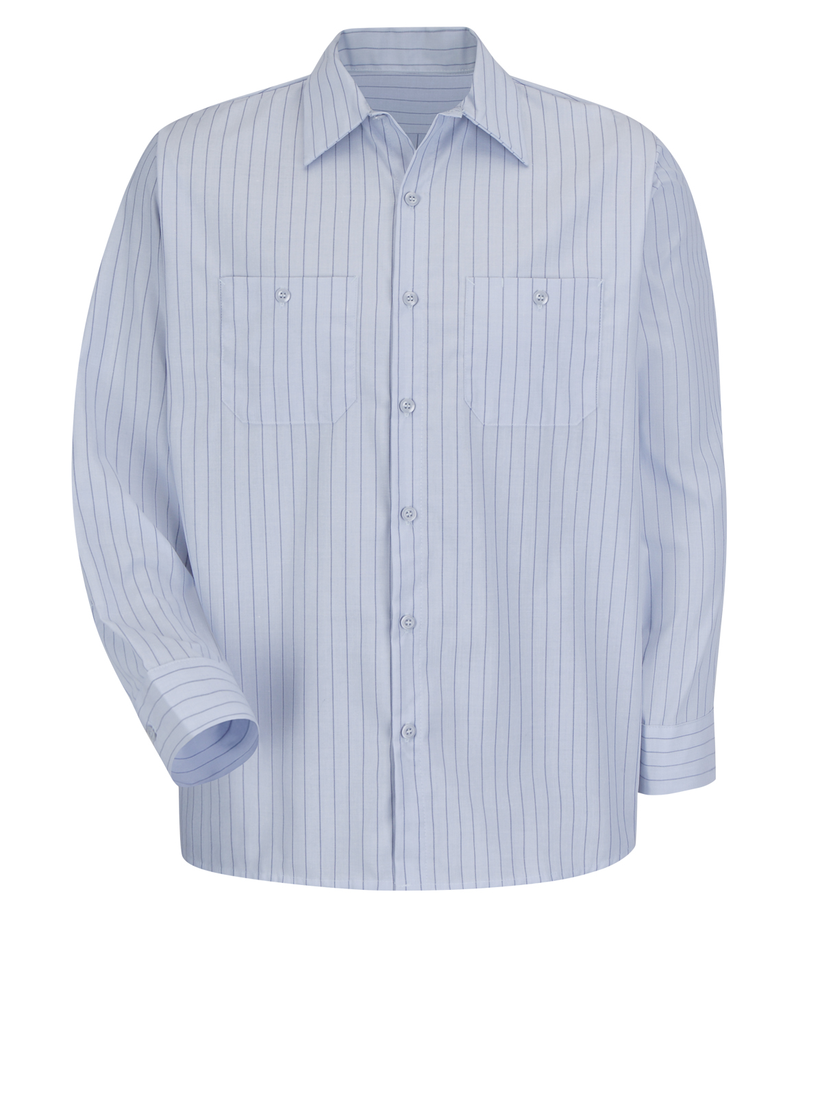 Red Kap Shirts - Men's Long Sleeve Industrial Striped Work Shirt 3