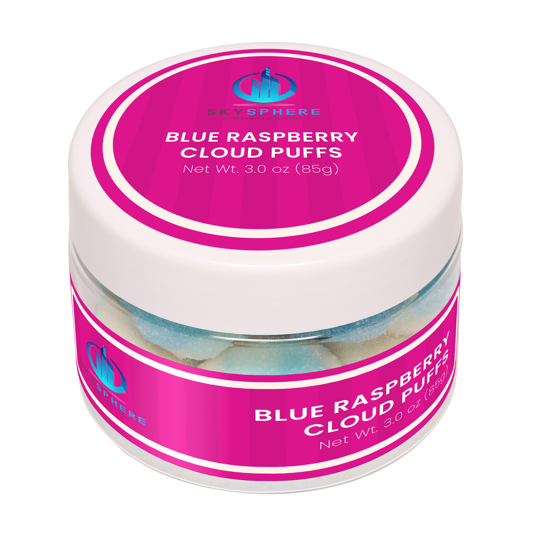 Blue Raspberry Cloud Puffs: Small Jar 2
