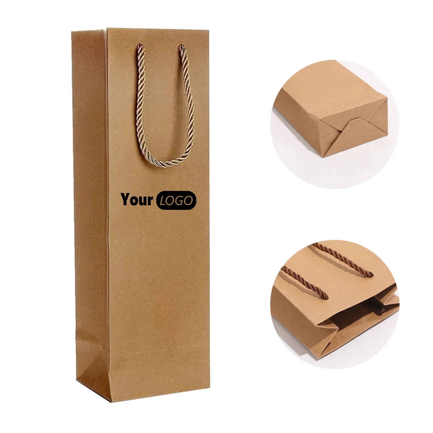 Kraft Paper Brown Wine Bag 2