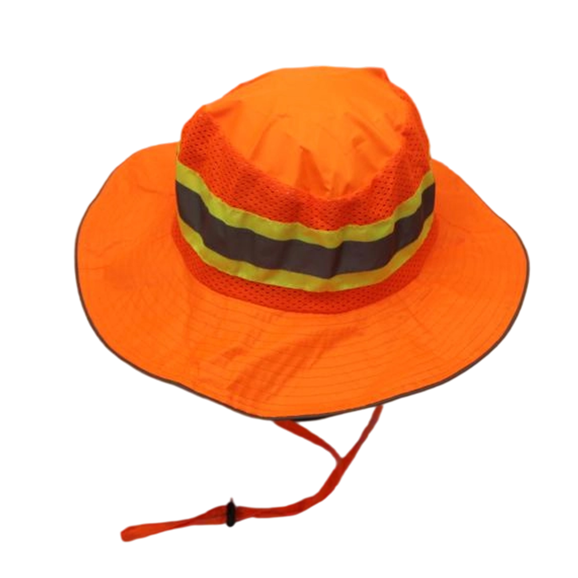Polyester Mesh Safety Sun Hat with Reflective Trim and Neck Flap 4