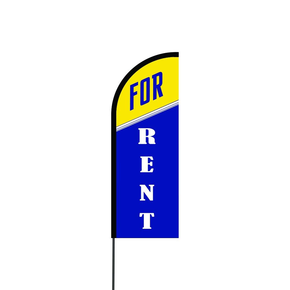 For Rent Flag Kit 14' Feet Feather Flag Sign Outdoor Banner 1