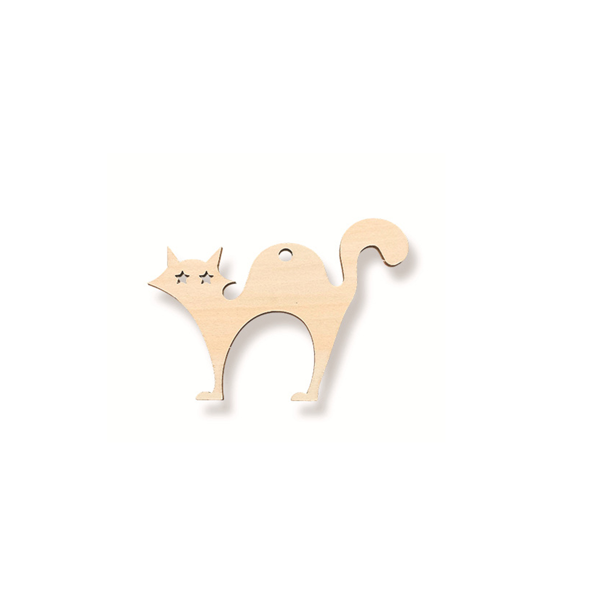 Natural Wood Christmas Tree Pendant 11
