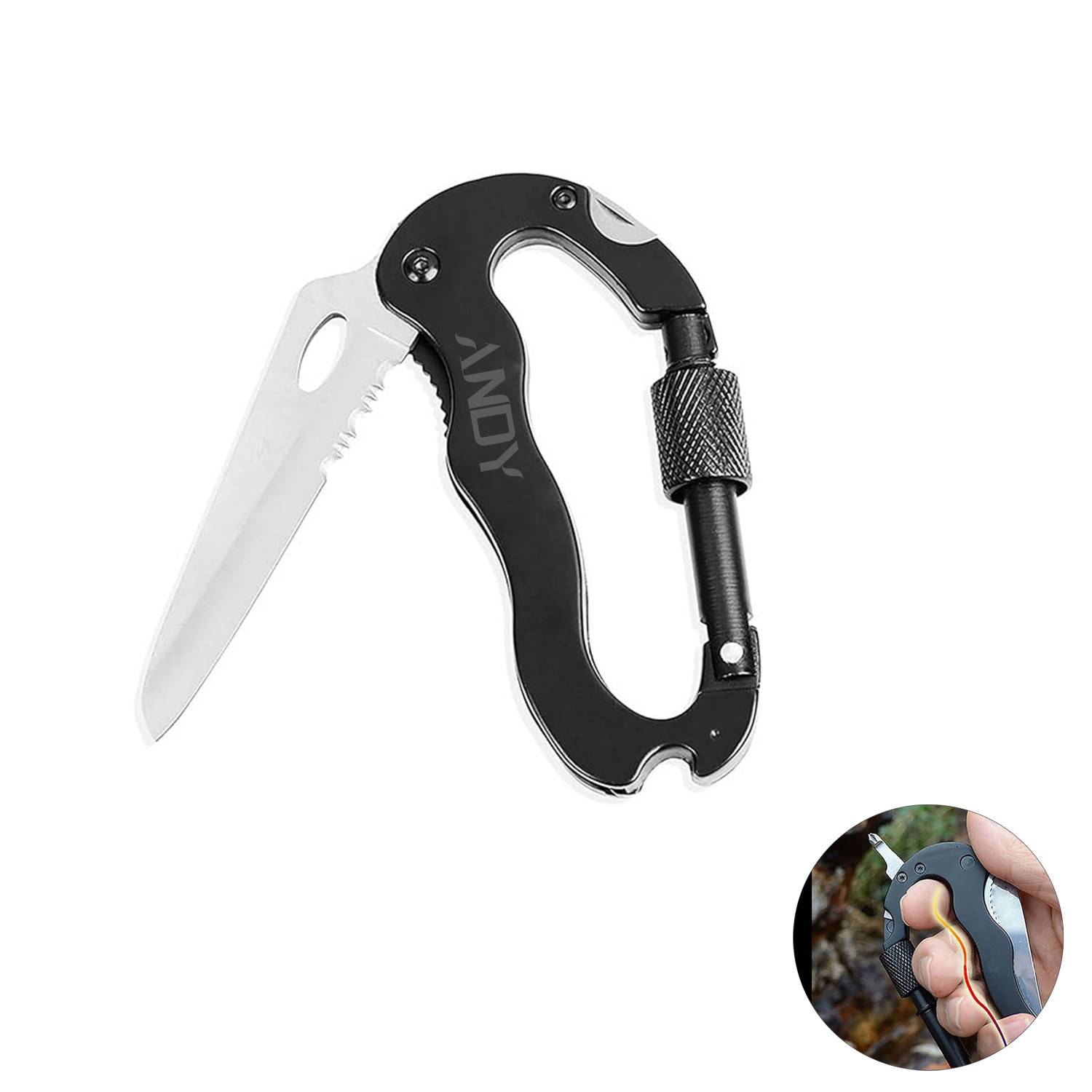 Multifunction Survival Tool Kit Carabiner 1