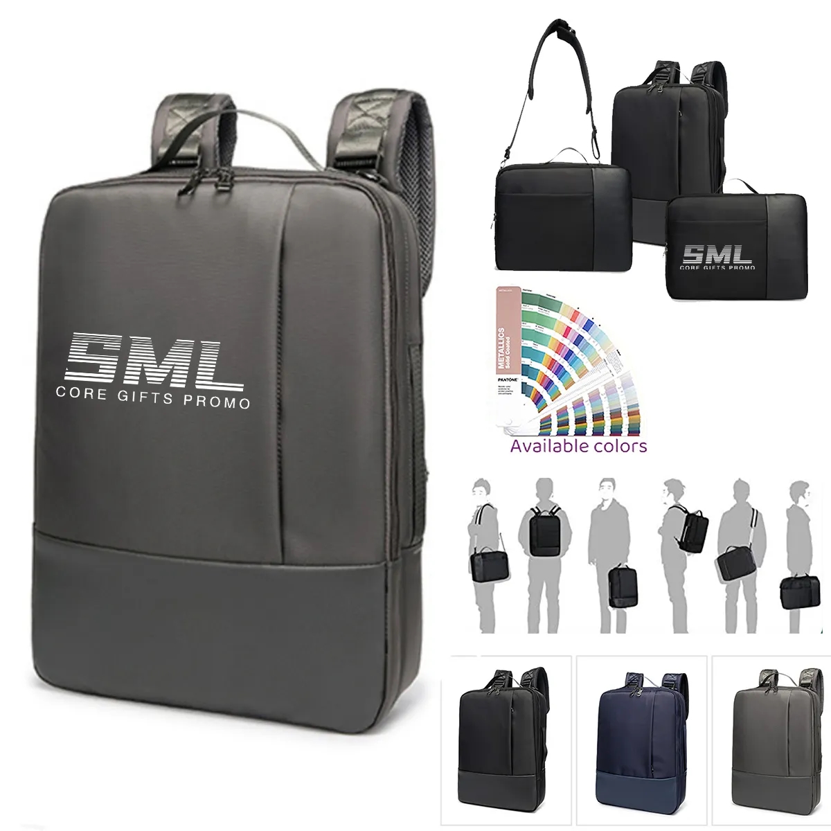 15.6 Inch 3-way Convertible Luxury Business Laptop Backpack 1
