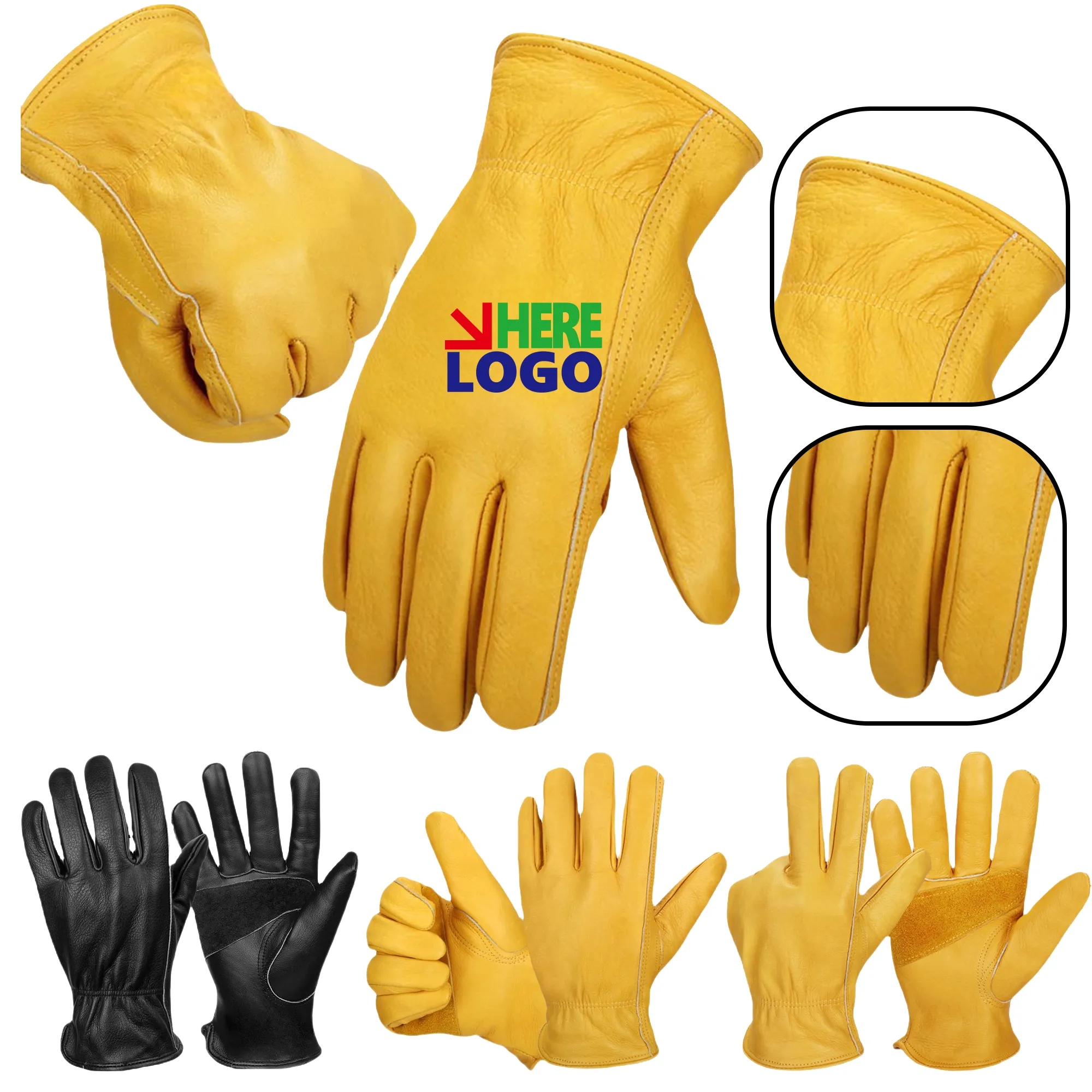 Premium Leather Work Gloves MOQ20 2