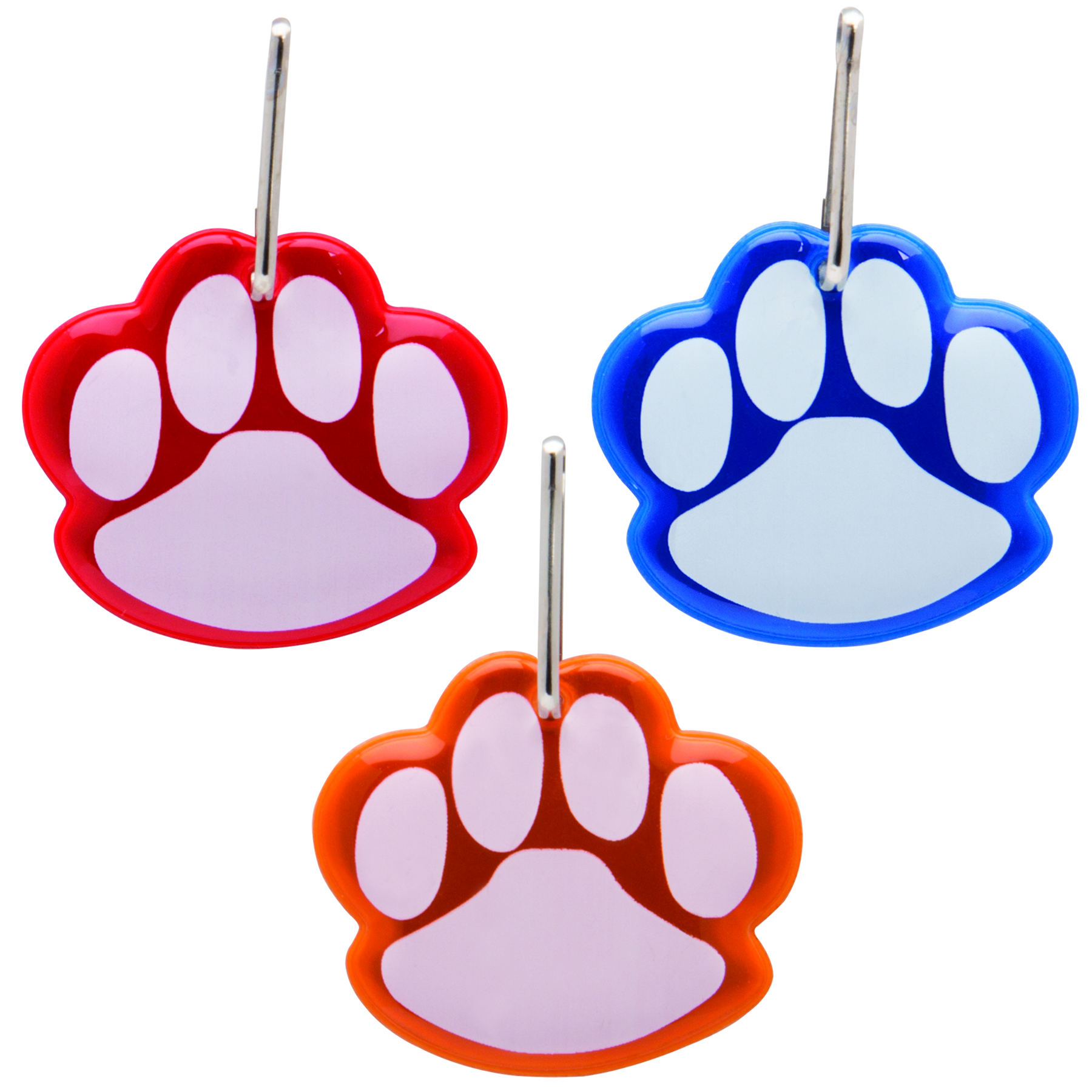 Paw Shaped Reflective Collar Tag 3