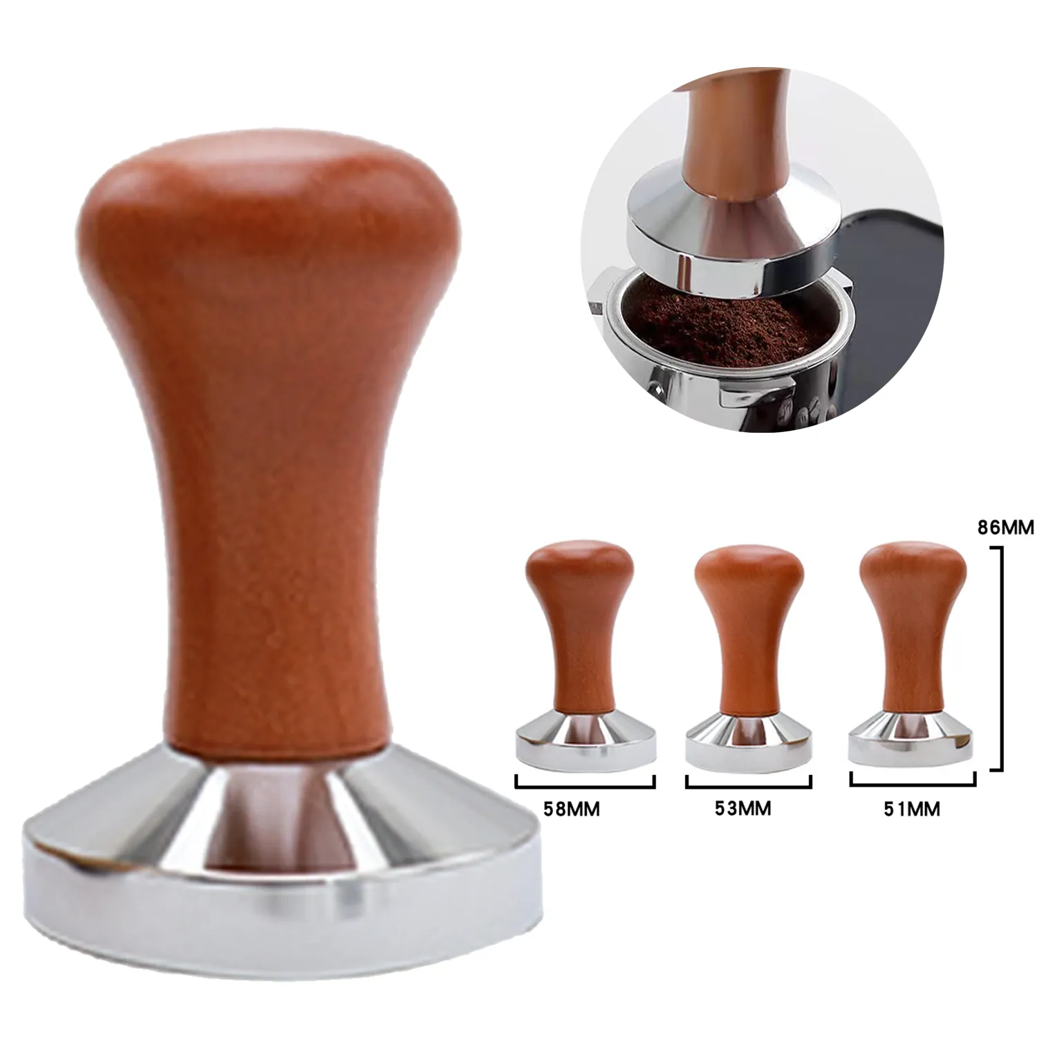 Stainless Steel Coffee Press With Wooden Handle 2