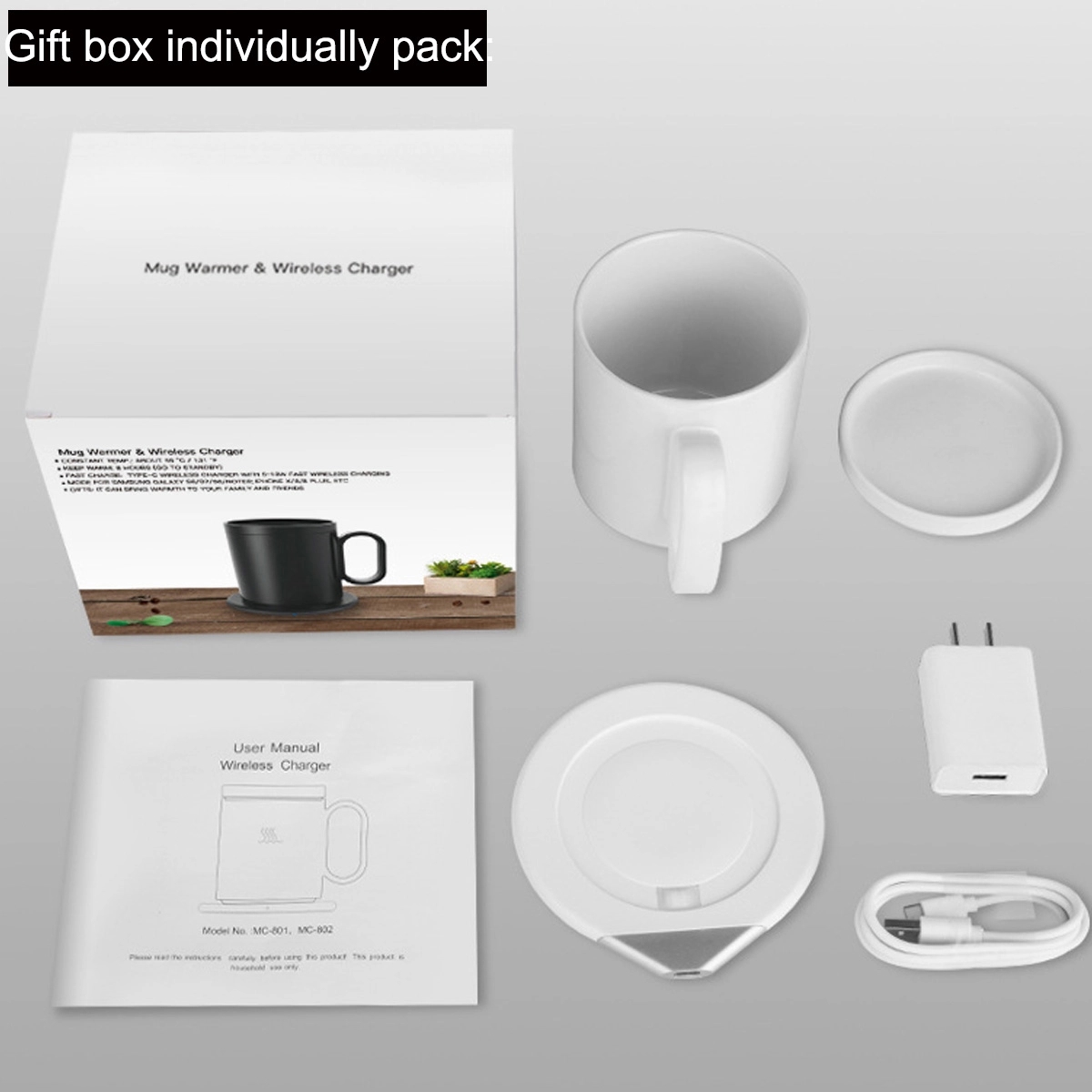 2-in-1 Smart Coffee Mug Warmer with Wireless Charger 3