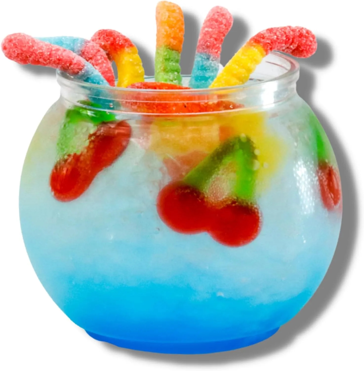 40oz Fish Bowls For Drinks With Lids and Straws 3
