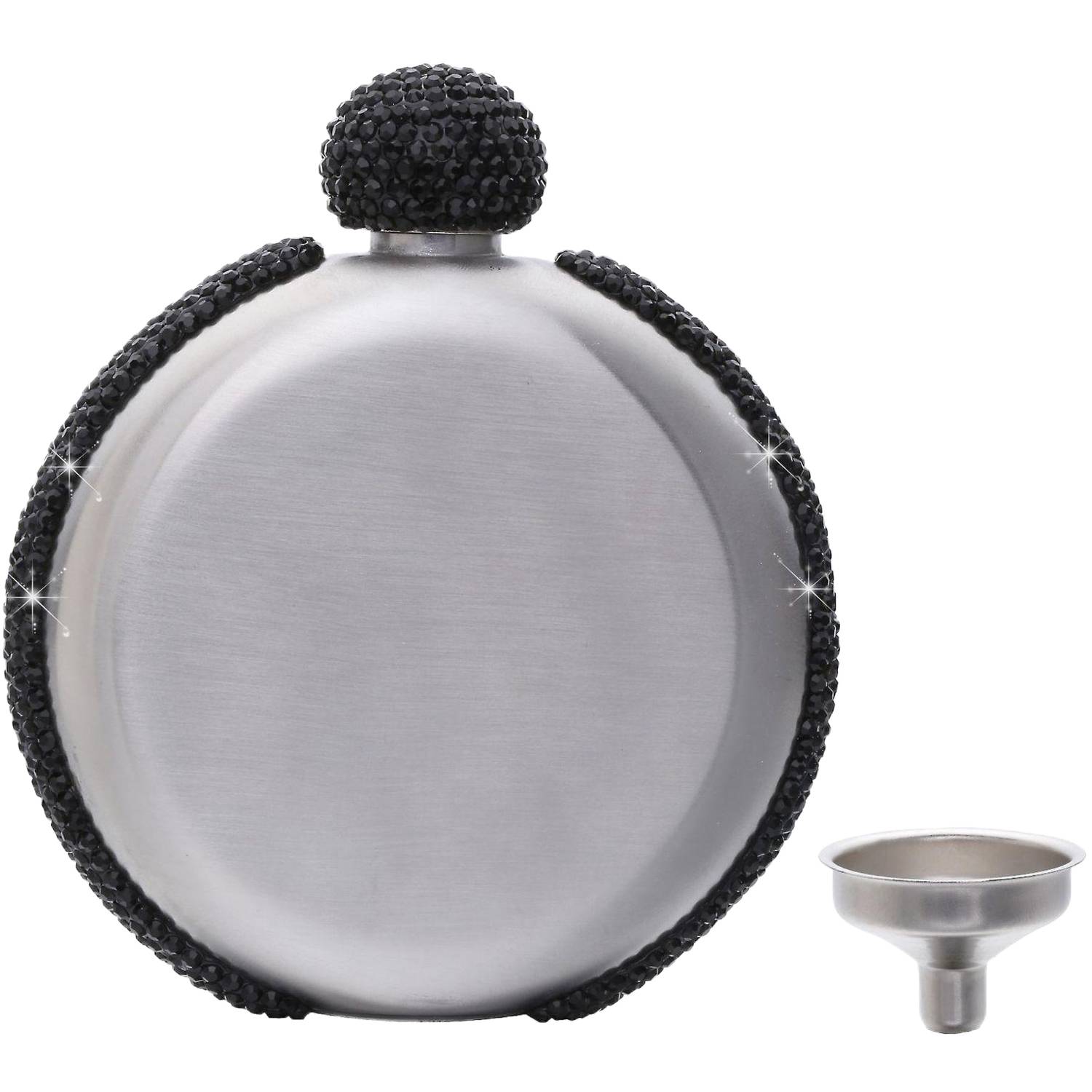 5oz Rhinestone Stainless Steel Flask w/Funnel 2