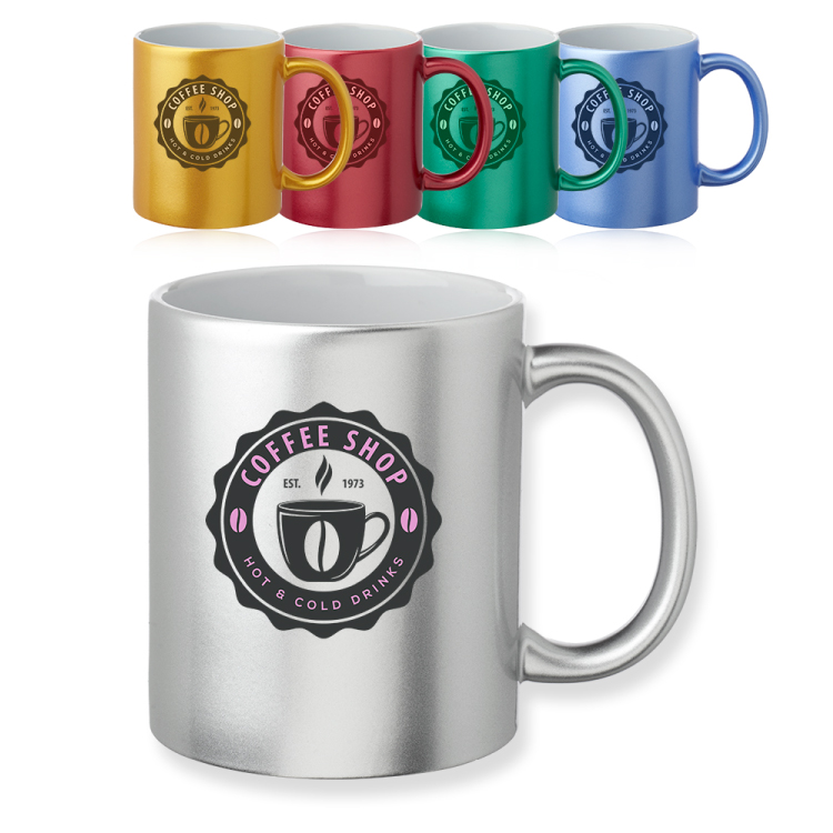 11 oz. Metallic Ceramic Mug 3