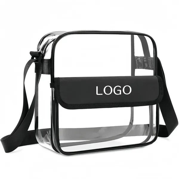 Clear PVC Crossbody Bag with Large and Adjustable Strap 4