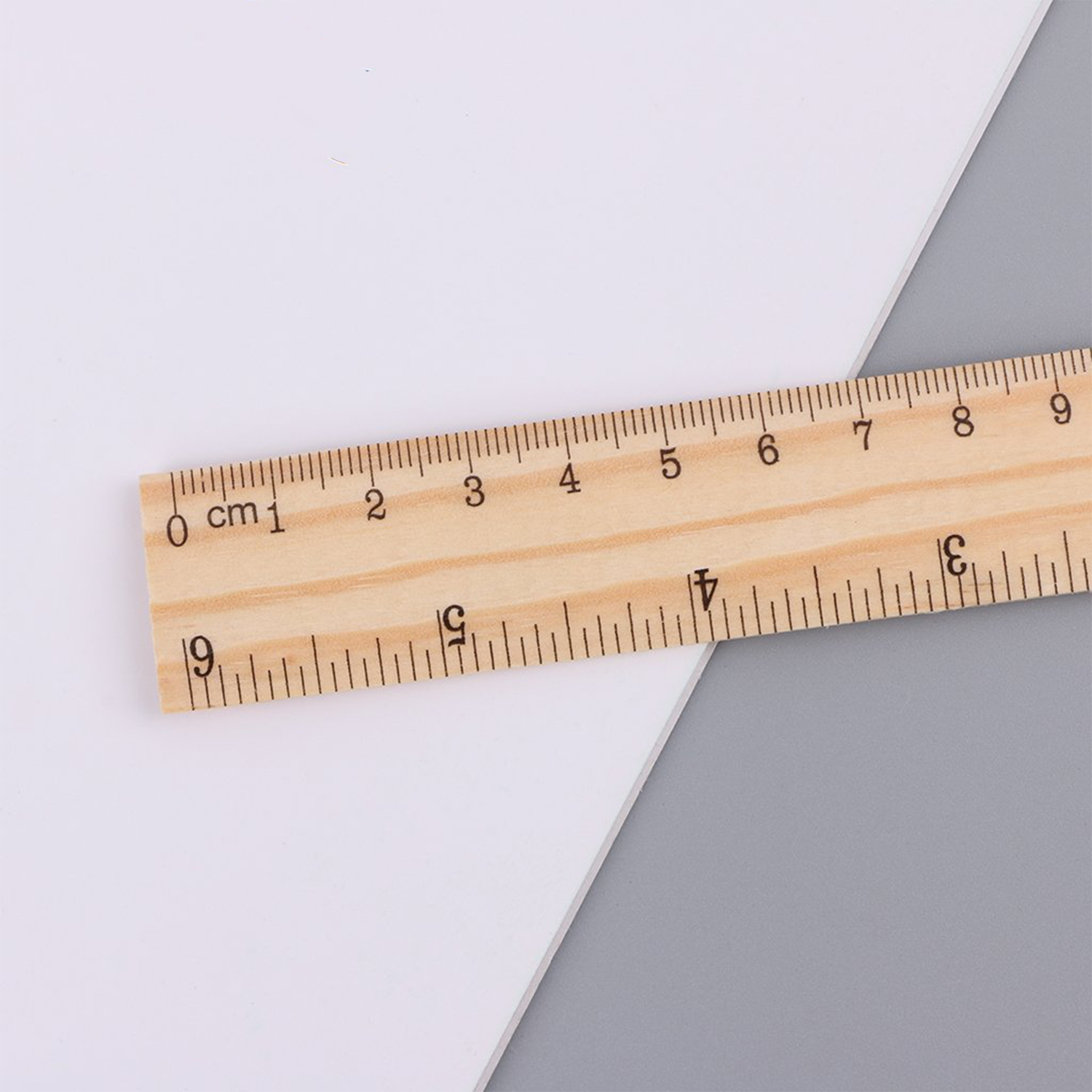 Pine Wood Double Scale Measuring Ruler 6