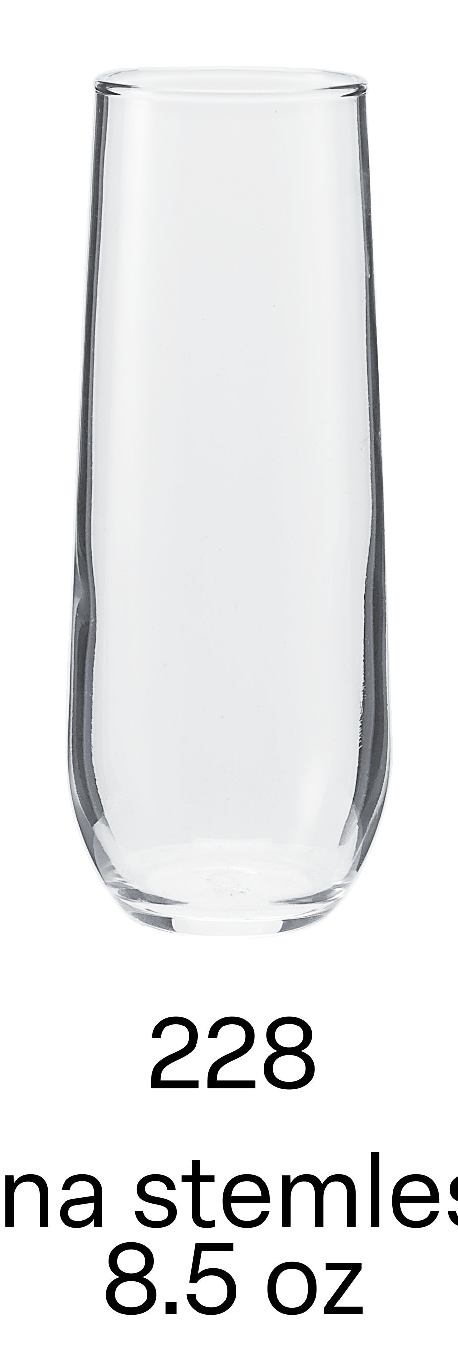 8 5 oz vina stemless flute