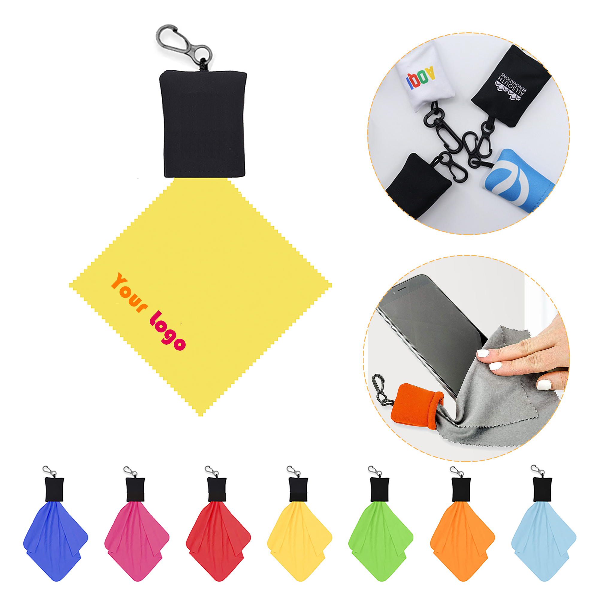 Microfiber Cleaning Cloth With Carabiner 3