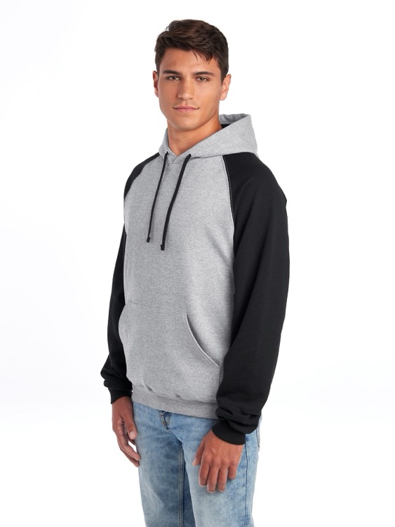JERZEES NuBlend® Unisex Color-Block Raglan Hooded Sweatshirt, custom hoodie or sweatshirt with logo imprint 12