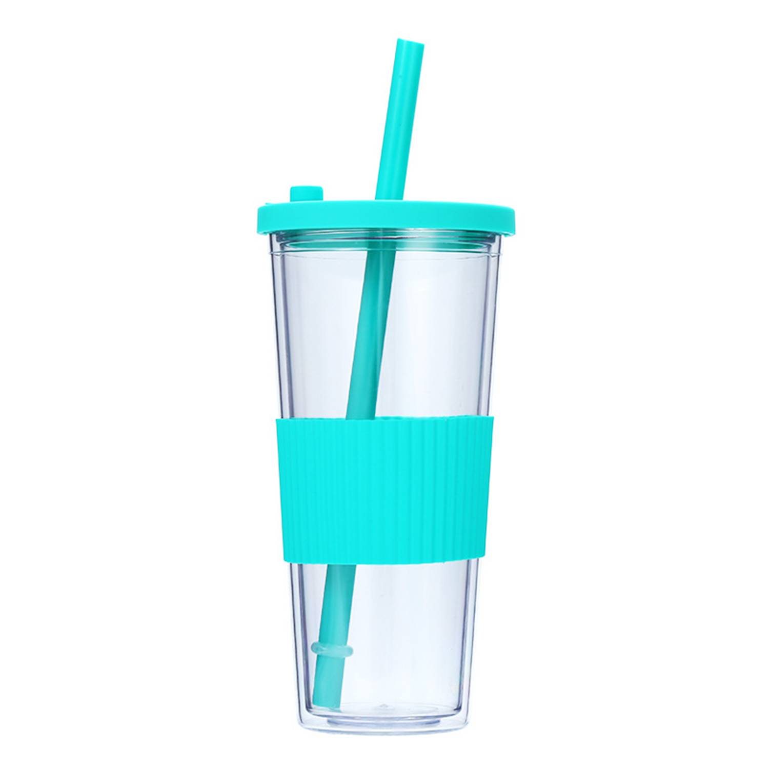 24oz Plastic Cup with Straw 12