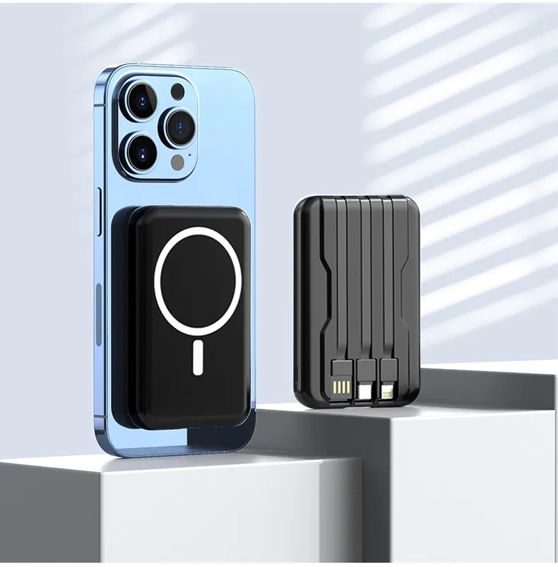 5000mAh Power Bank and Wireless Charger 15W Support MagSafe 4