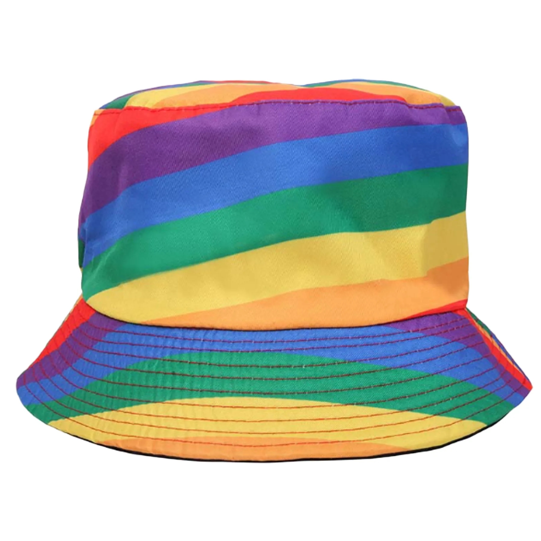 Stylish Tie-Dye Colorblocked Striped Fisherman's Hat 3