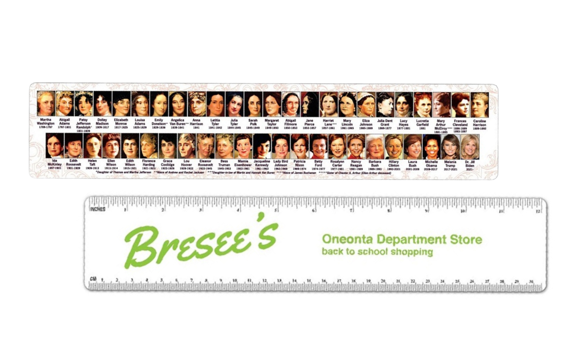 Ruler, 12" First Ladies, Wide 1