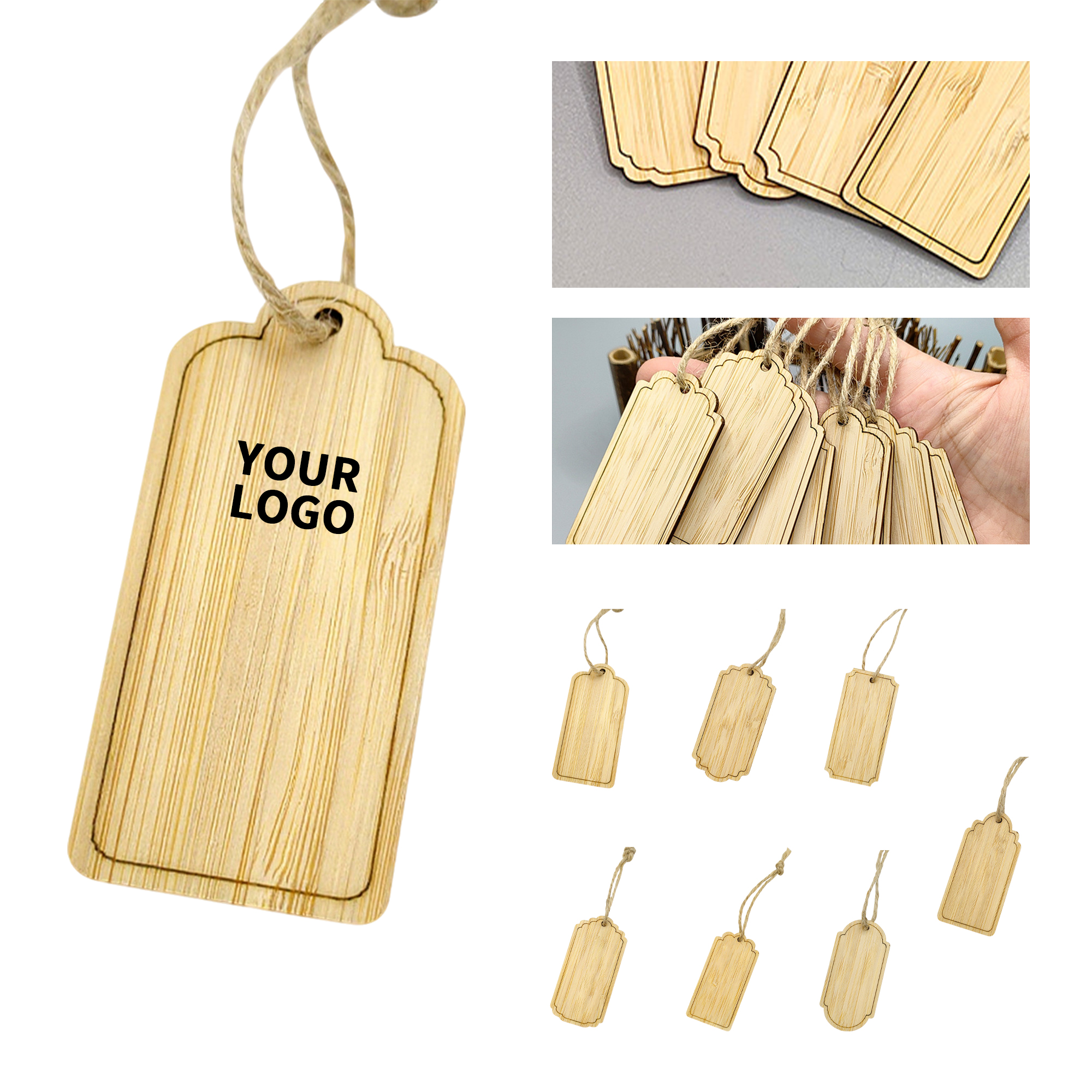 Bamboo Bookmark Tag Blank 1.4" Length X 2.7" Width 4