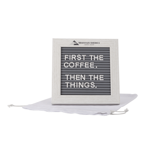 Cipher Wood Frame with Plastic Letter Board 19