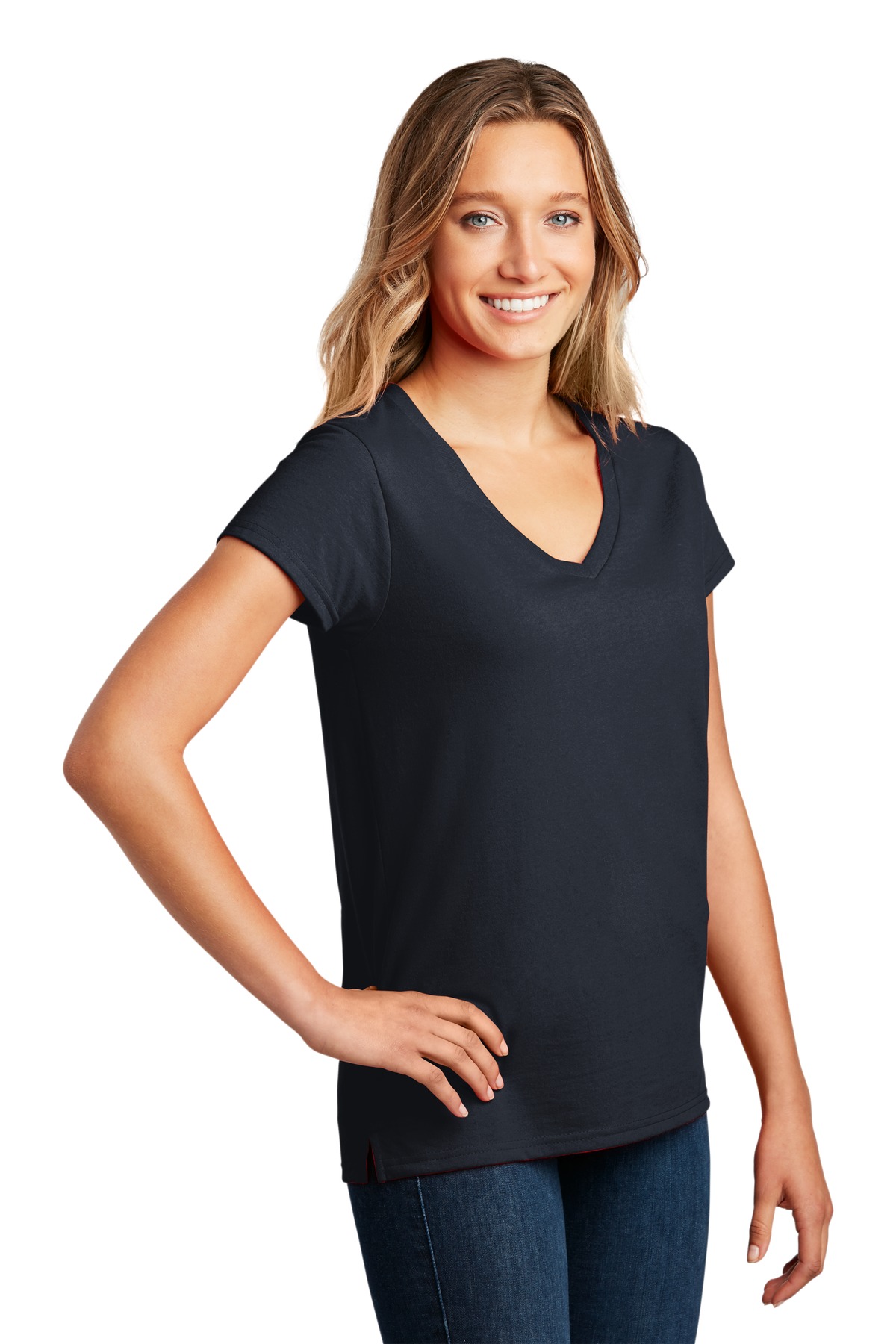 District Women's Re-Tee V-Neck DT8001 11