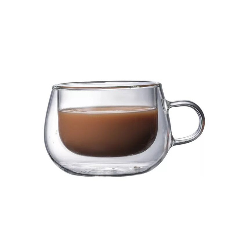 Double Wall Glass Coffee Mug 5 oz 2
