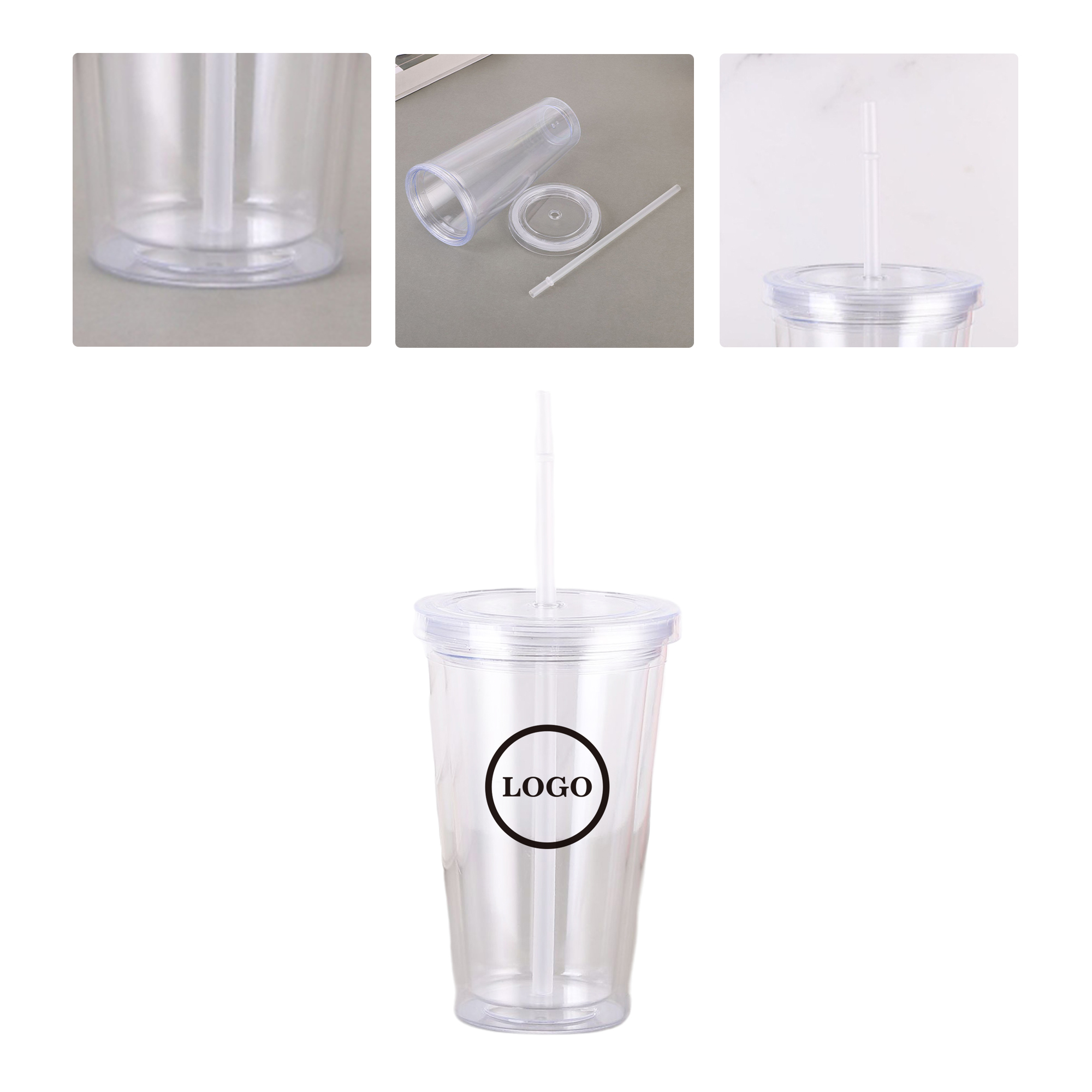 MOQ50 Custom 15oz Transparent Sports Water Bottle 2