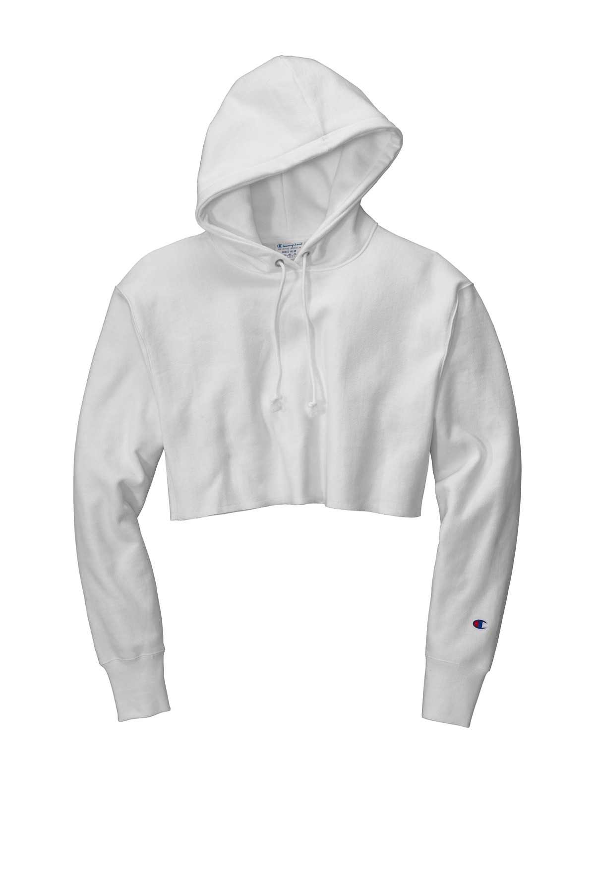 Champion Women's Reverse Weave Cropped Cut-Off Hooded Sweatshirt RW01W 17
