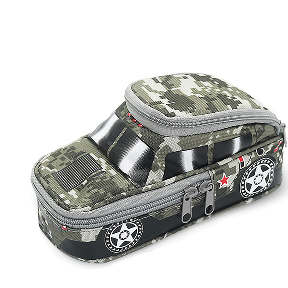 Camouflage Car shape Large Capacity Pencil Pouch Case 3