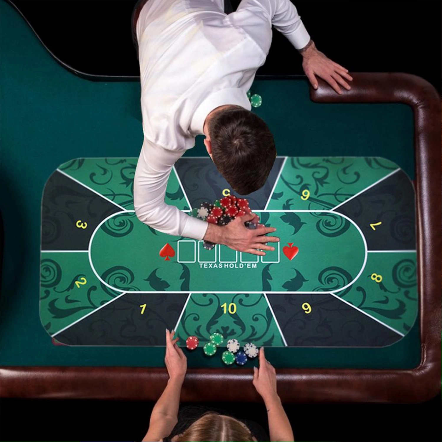 47"*24" Rubber Poker Table Mat 5