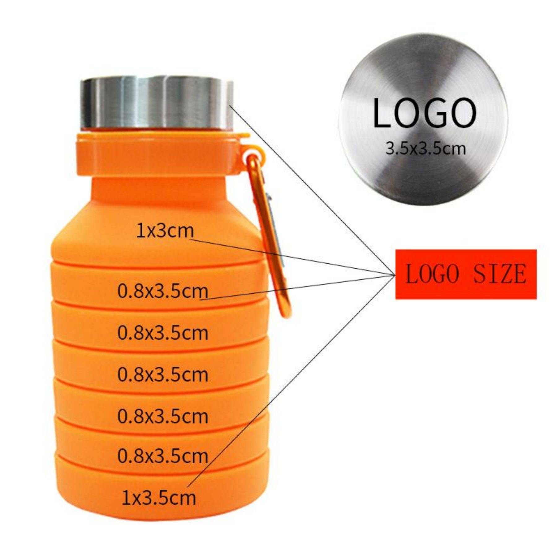 18oz Silicone Collapsible Water Bottle 6