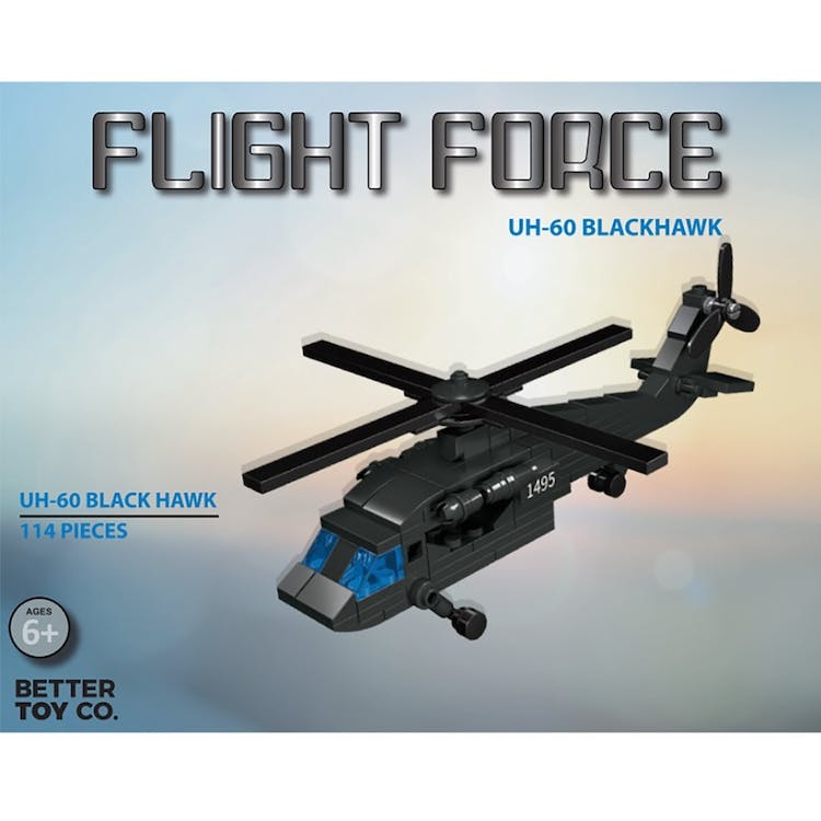 UH-60 Black Hawk Helicopter Building Brick Kits - 114 Pieces