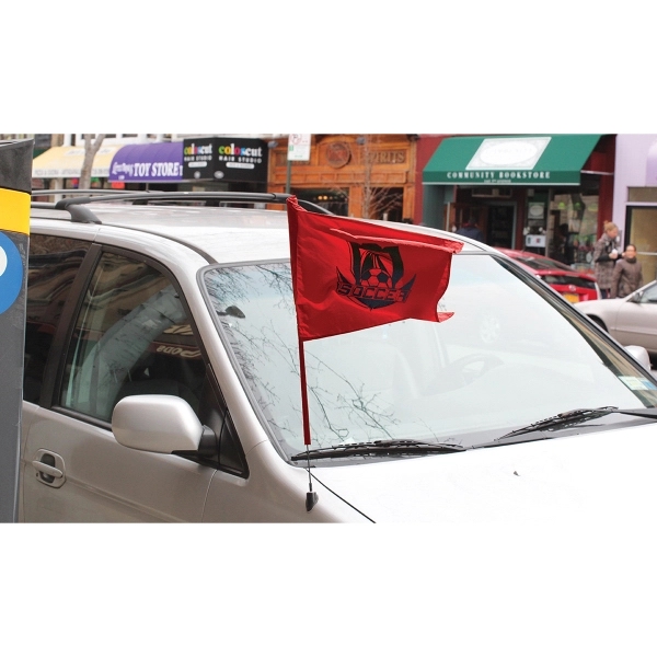 Screen Sublimation Antenna Flags with Sleeves - ePoly 1 Ply 2