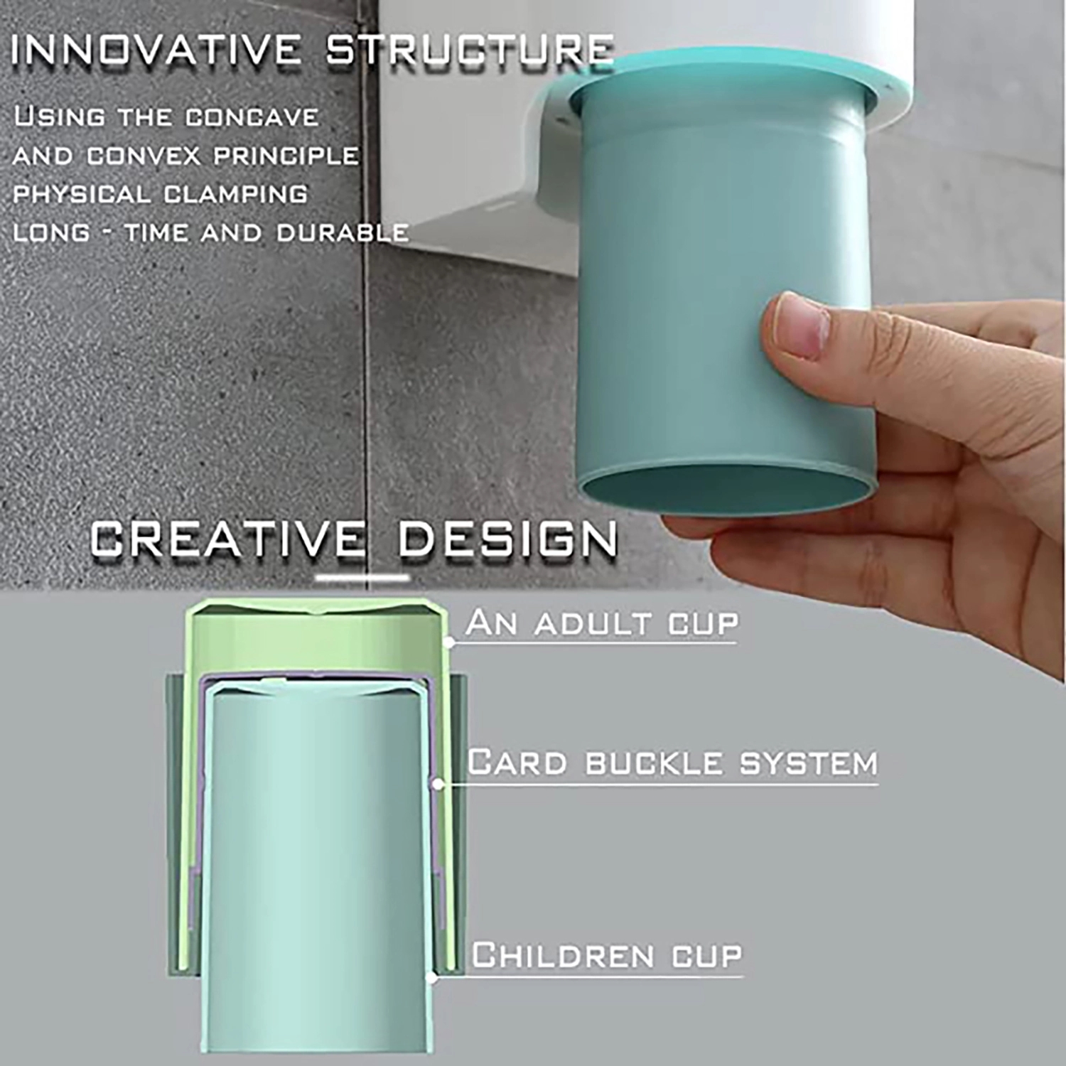Portable Bathroom Toothbrush Holder Set 4