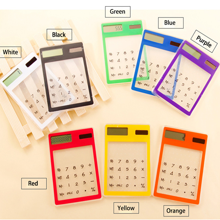 Multifunction Solar Power Transparent Touch Screen Calculato 2