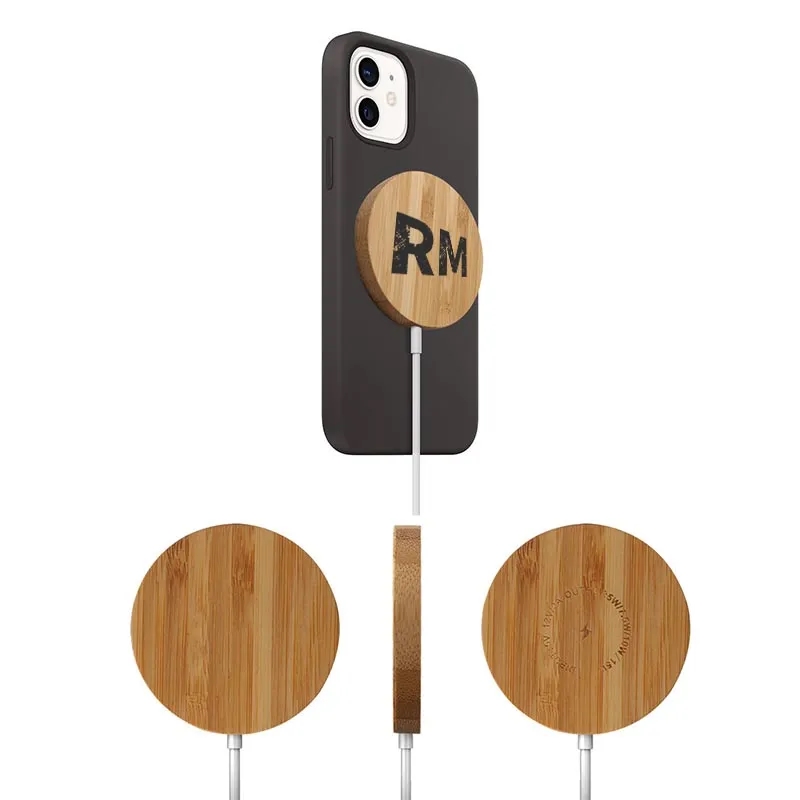 Bamboo Wireless Magnetic Charger 2
