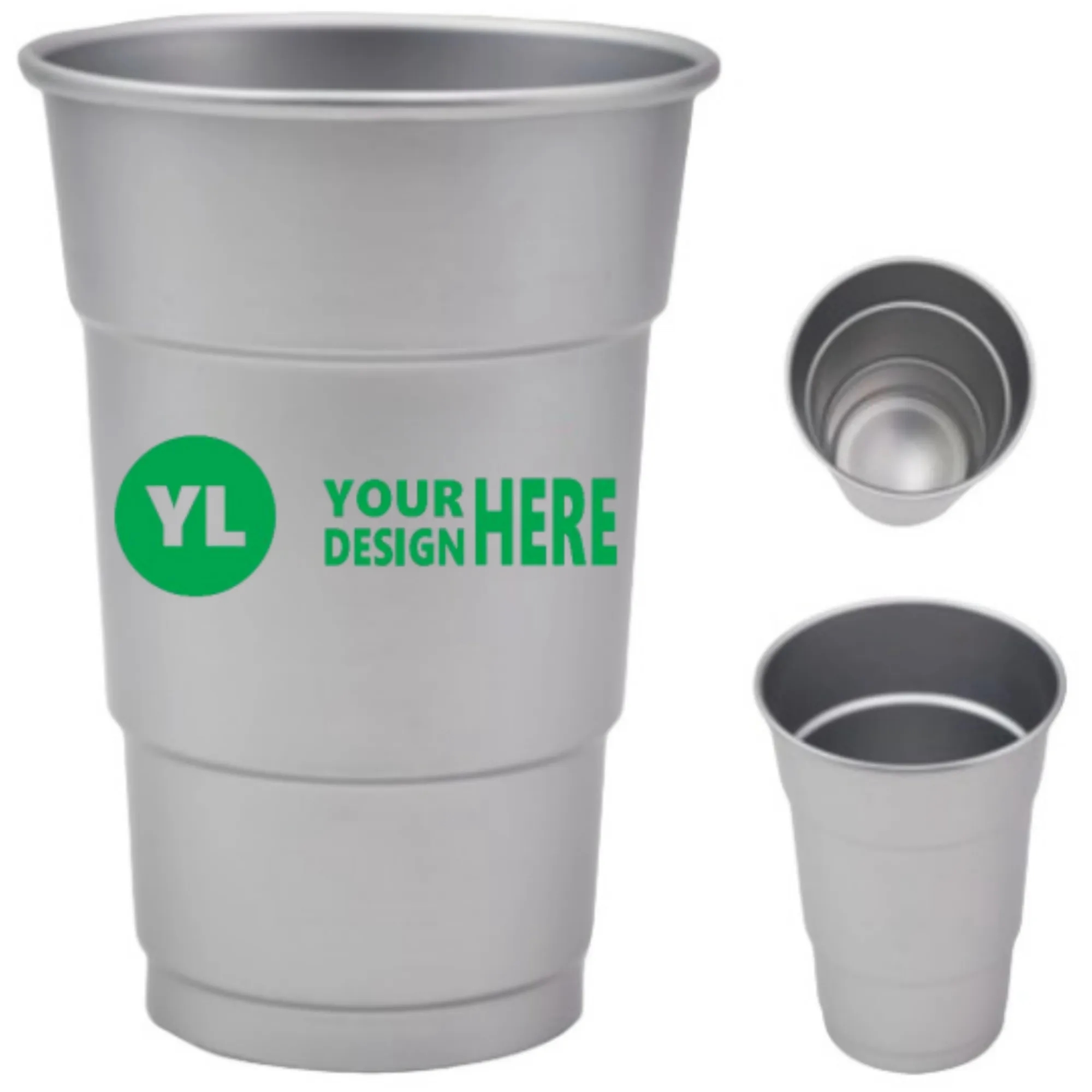 16 Oz Aluminum Reusable Stadium Cup