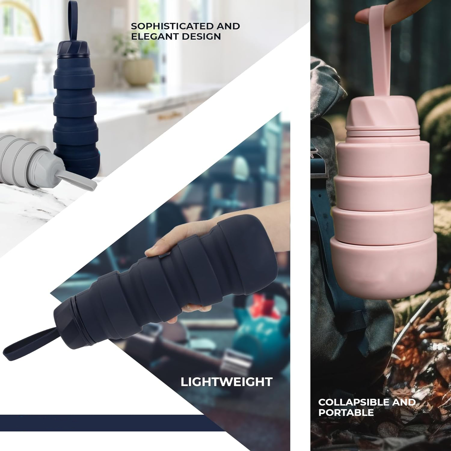 18Oz Silicone Collapsible Water Bottles 3