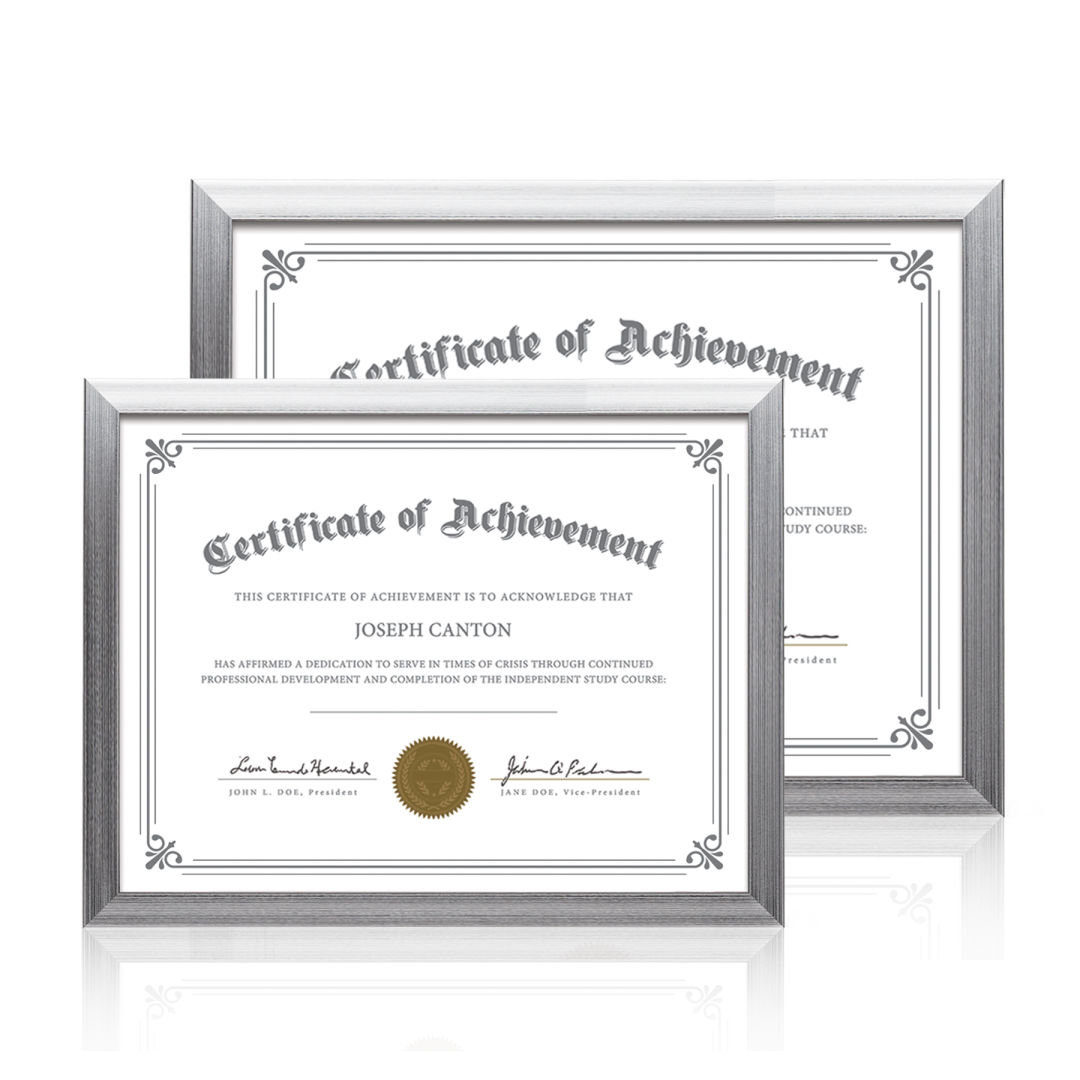 Calais Certificate Frame - Silver