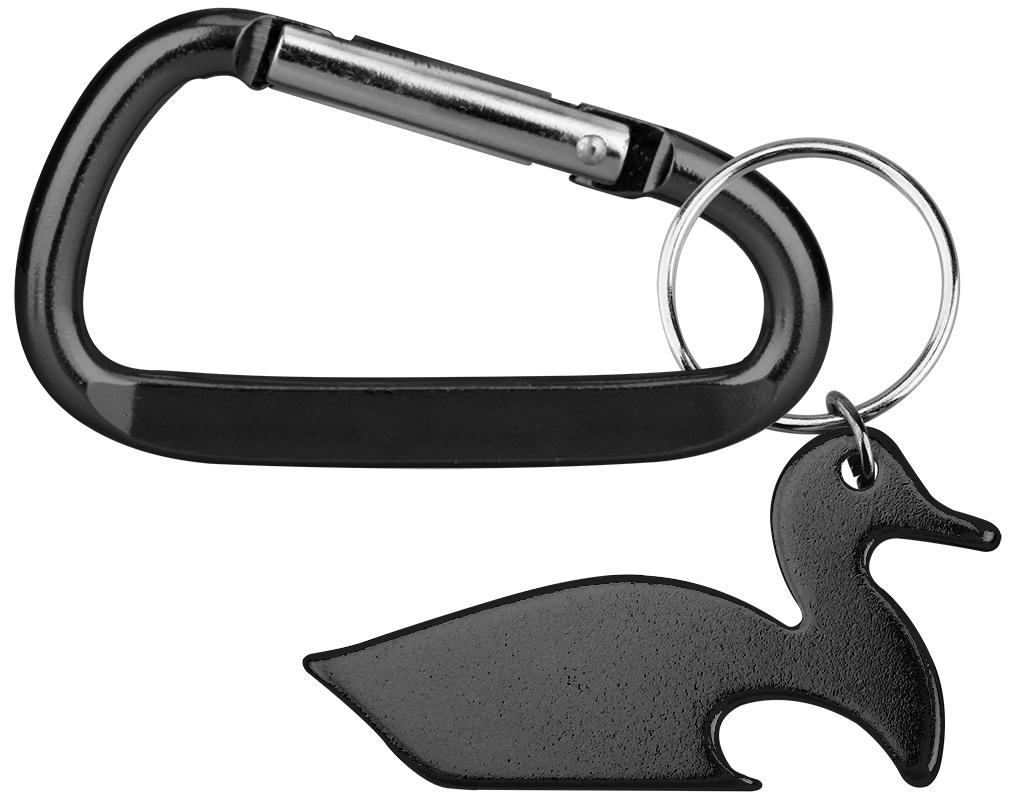 Duck shape bottle opener with key chain and carabiner 4