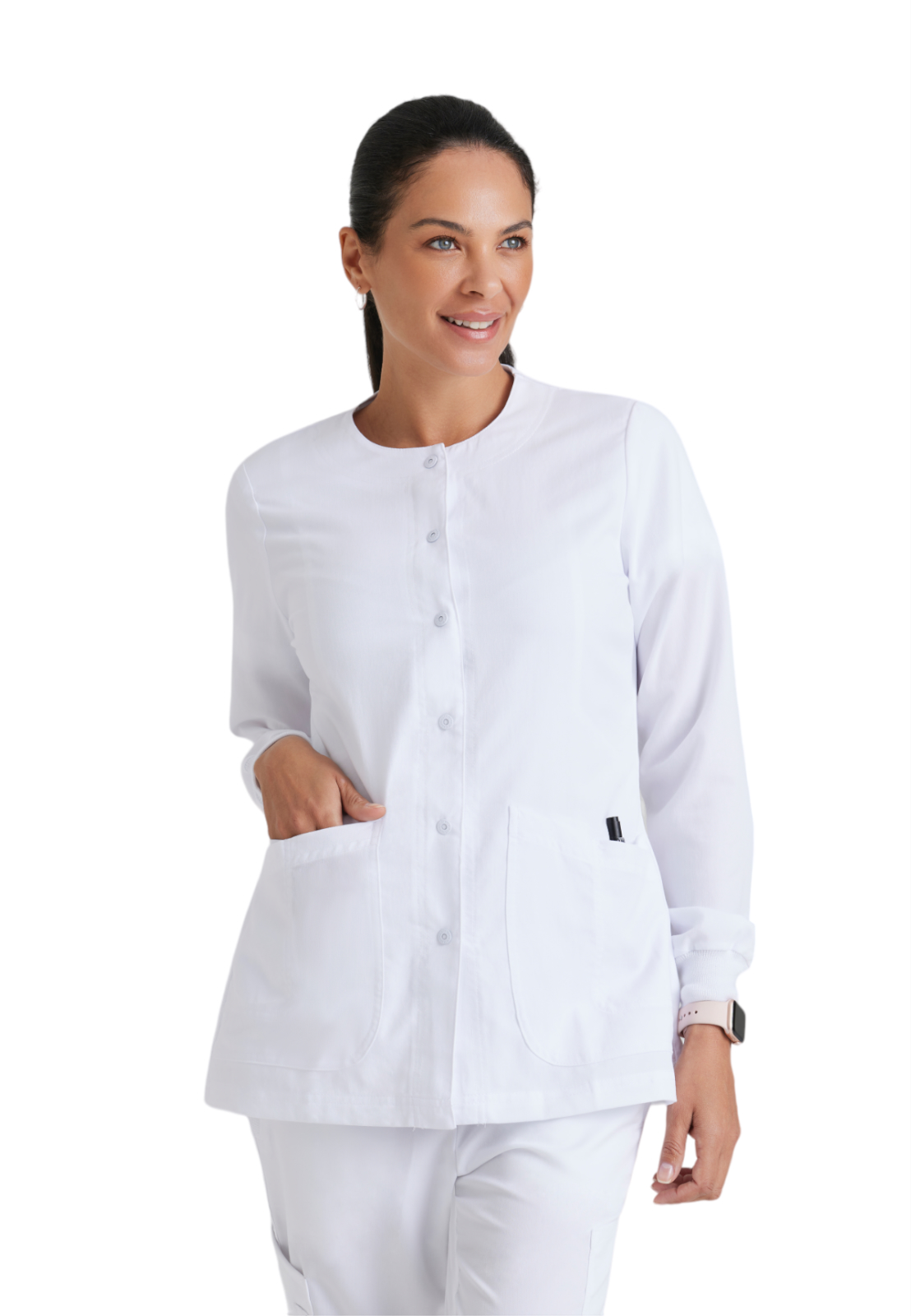 Grey's Anatomy - Classic - Women's Four-Pocket Snap Front Jamie Warm Up Scrub Jacket 27