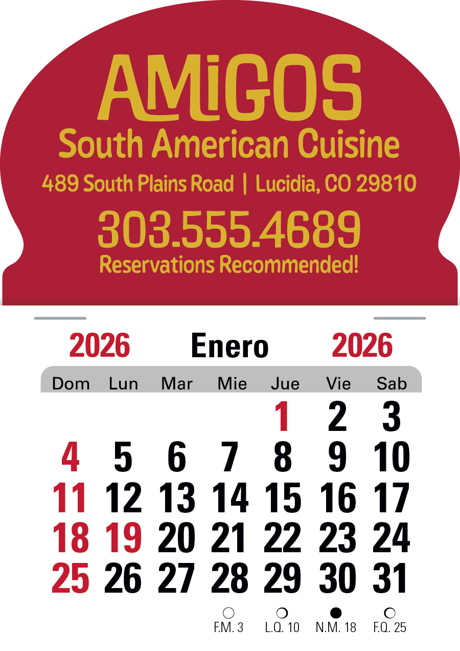 Press-N-Stick Spanish Calendar